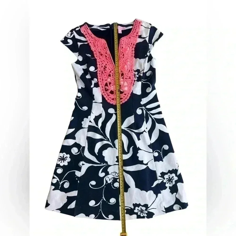 Lilly Pulitzer BRIELLA BRIGHT NAVY Johnny B Fit & Flare DRESS - Picture 8 of 9